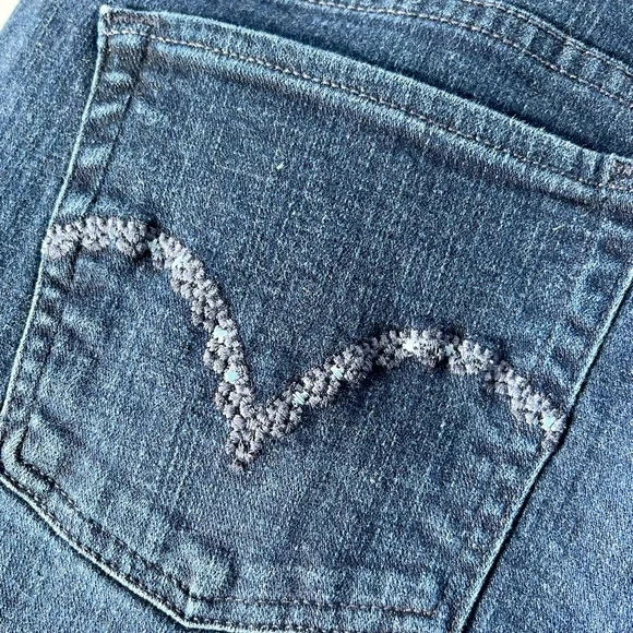 Levi's 505 Jeans Size 14 32x32 Mid Rise Straight Leg Denim Dark Blue - Picture 5 of 5